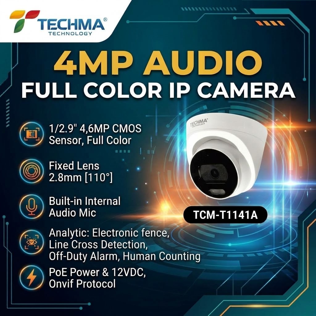 4MP Audio Full Color IP Camera TCM-B1141A