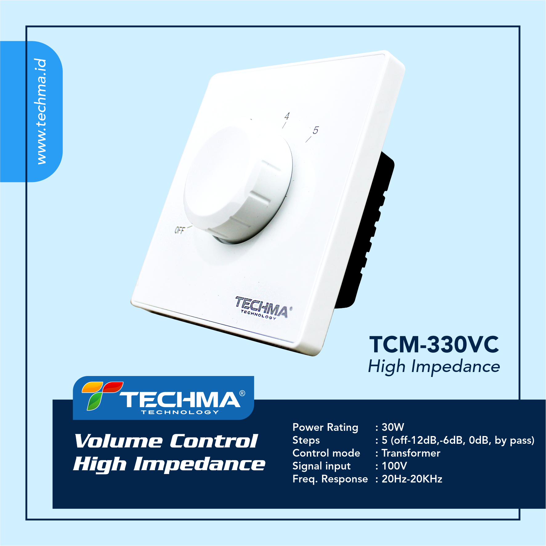 Volume Control Attenuator 30W  TCM-330VC