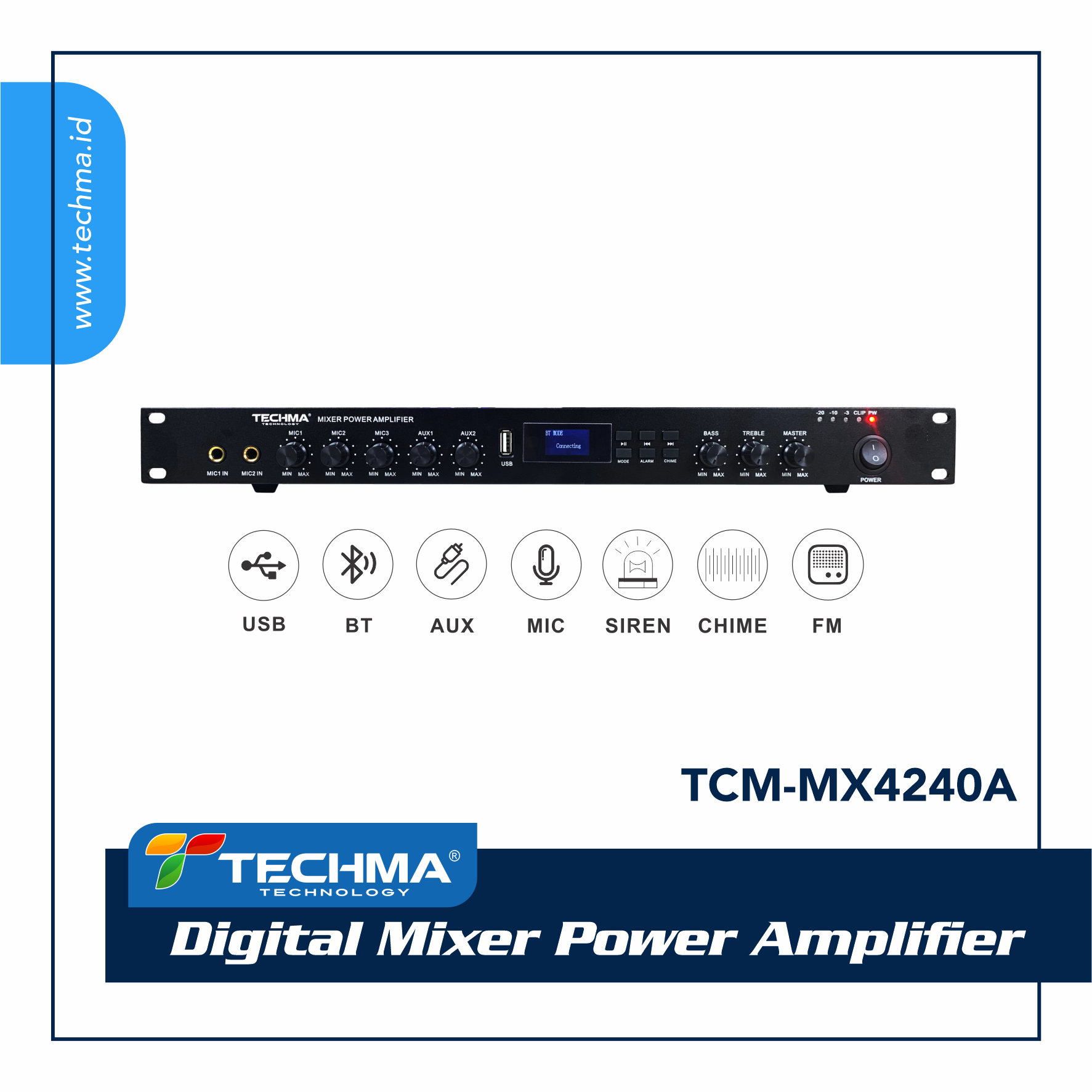 Analog Mixer Power Amplifier 240Watt ~ TCM-Mx4240A