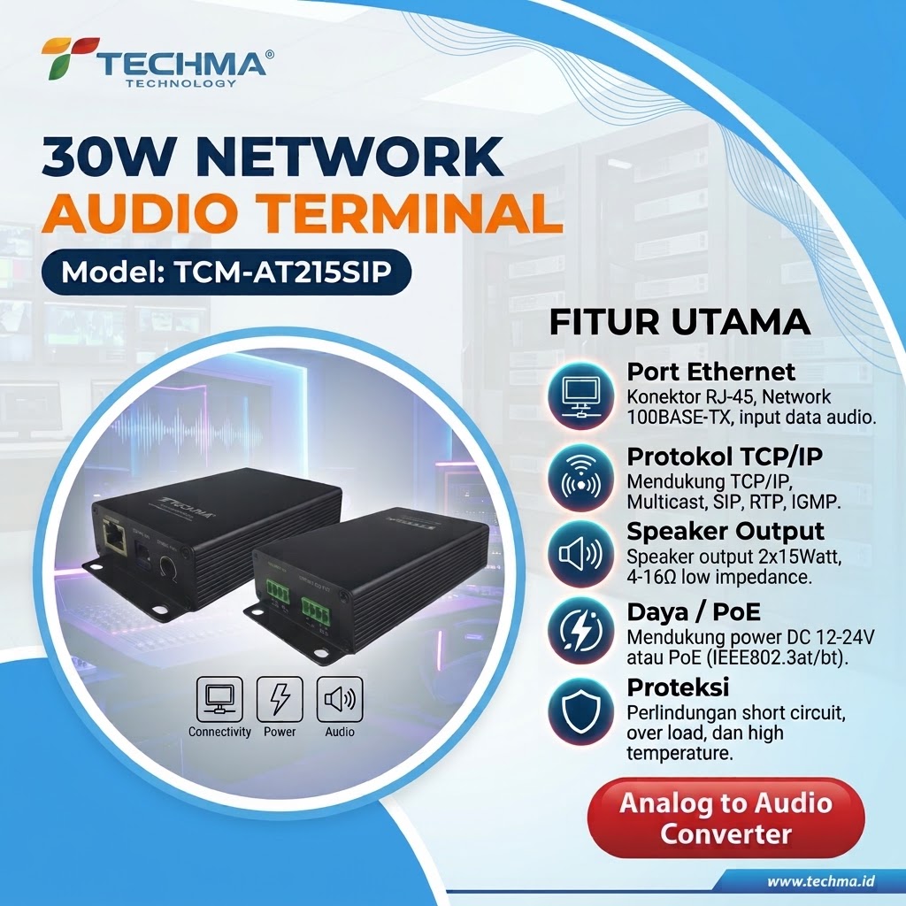 30W IP Power Amplifier  - TCM-AT215SIP/P